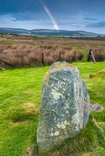 A rainbow over the standing stones