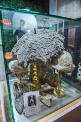 A selection of petrified objects from famous visitors