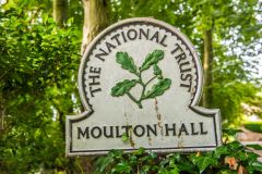 National Trust signpost by the Hall driveway