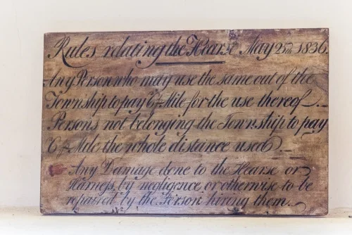 Rules for using the parish bier, 1836