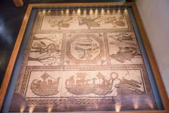 The Low Ham Mosaic from above