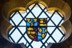 Fragment of medieval stained glass