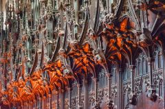 The magnificent 14th-century choir stall canopy