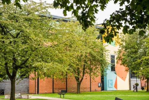 The converted seed warehouse exterior