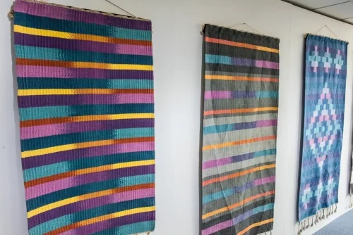 A textile display area