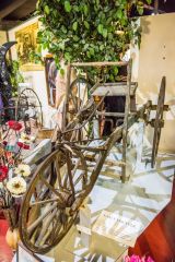 A very early wooden tricycle