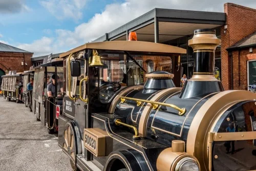 The steam-driven land train service