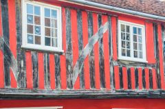 Detail of timber-framing on a pretty period house