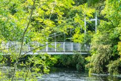 Another view of Ness Bank footbridge