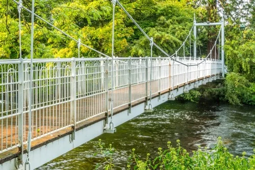 A picturesque footbridge to Ness Islands