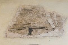 18th century wall painting of a bell