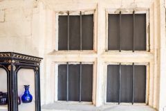 Newark Park, Blank windows in the original Tudor house facade