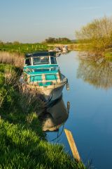 Boats moored on the River Rother