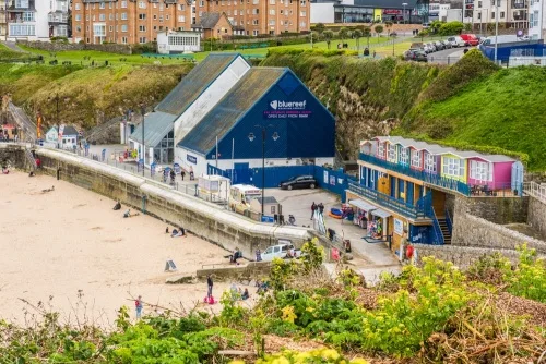 Towan Beach and the Blue Reef Aquarium