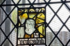 Medieval stained glass in the chancel