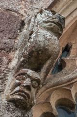 Carved grotesque, north chancel window