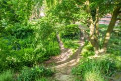 The ditch from the top of the motte