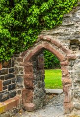 One of the two medieval doorways