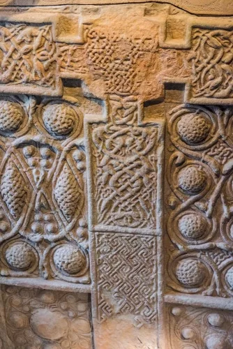 Detail of the cross carving