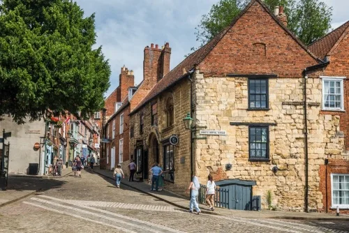 Norman House, looking up Steep Hill