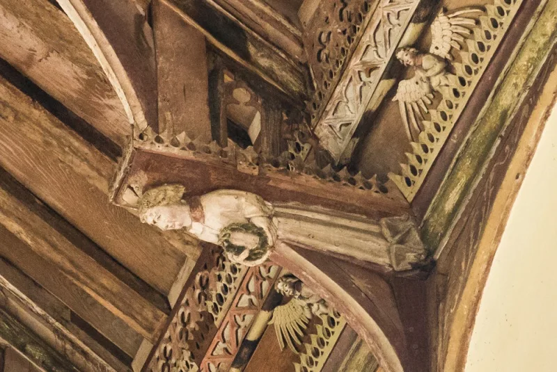 A 15th century carved angel