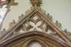 Ornate canopy carving on the Easter Sepulchre