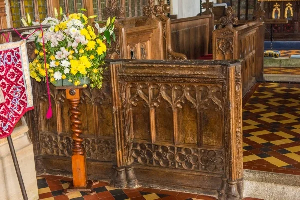 Remains of the late medieval chancel screen