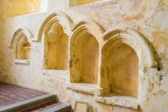 A 13th-century triple sedilia and piscina