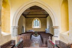 The chancel arch, looking west