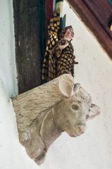 Corbel head of a cow