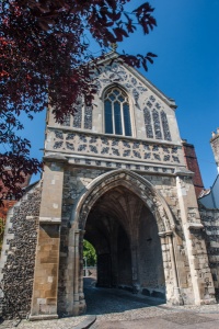 The cathedral close facade