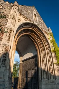 The gateway arch from Tombland