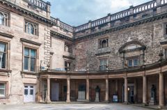 Nottingham Castle, The 17th-century Art Gallery courtyard