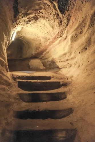 Inside the castle's underground tunnels