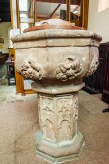 The 17th-century font (on a 15th-century base)
