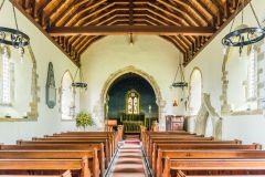 The church interior, looking east