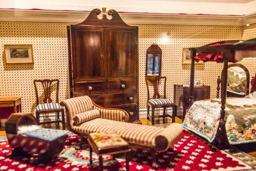 A miniature room setting in the Carlisle Collection