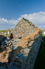 Nunton Chapel (Teampall Mhuire), looking into the overgrown interior