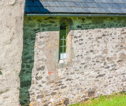 The Doone window from the church exterior
