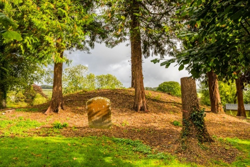 The burial mound from the west