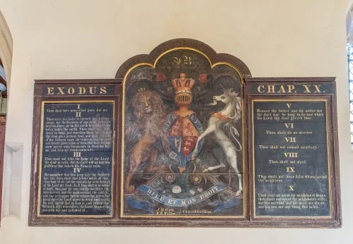 The unusual royal coat of arms triptych