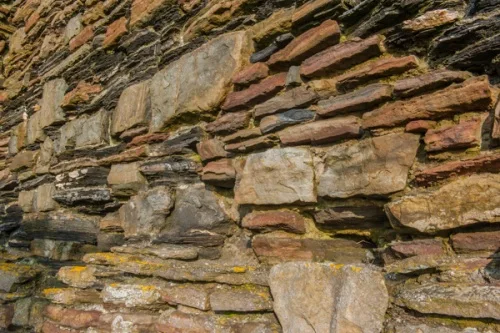 Holes for supporting flooring, inside the tower