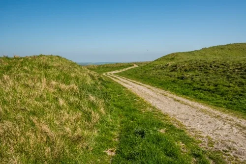The eastern entrance earthworks