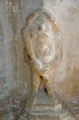 Woodwose carving on the 15th century font