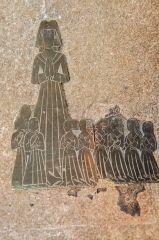 Brass to a woman with 10 children, c. 1490