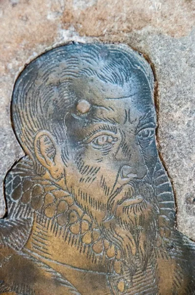 Brass to an unknown male, c. 1610