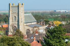 Orford Church from the castle parapet