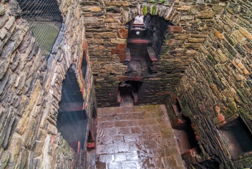 Inside the 16th-century tower