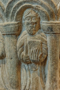 Apostle figure on the font