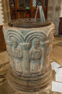 The 12th century Herefordshire School font